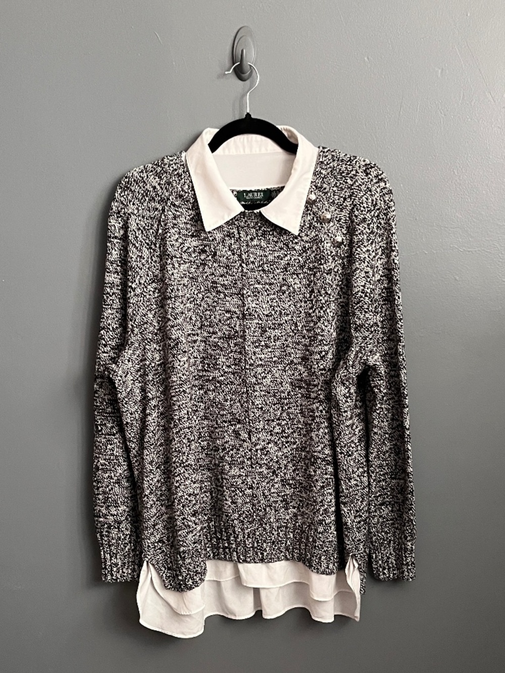 Lauren Ralph Lauren 2X Layered Sweater Blouse